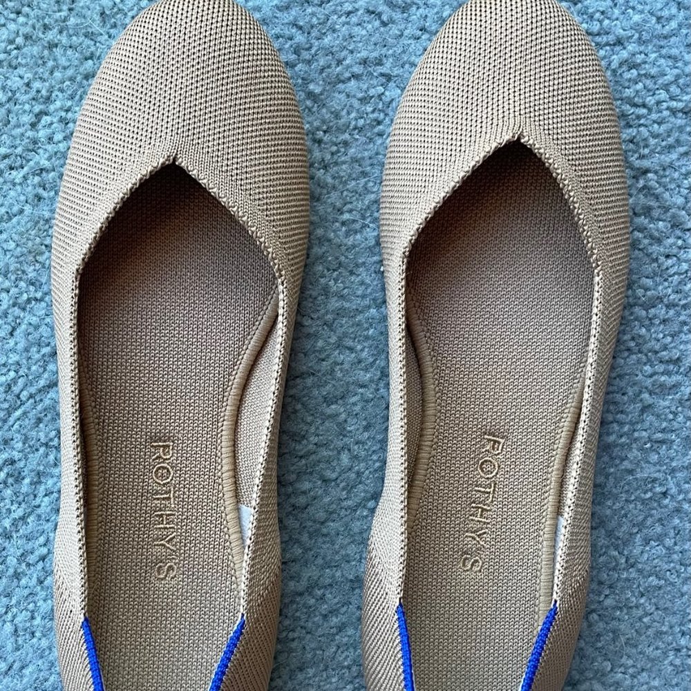 Rothy's The Flat, camel color, size 8